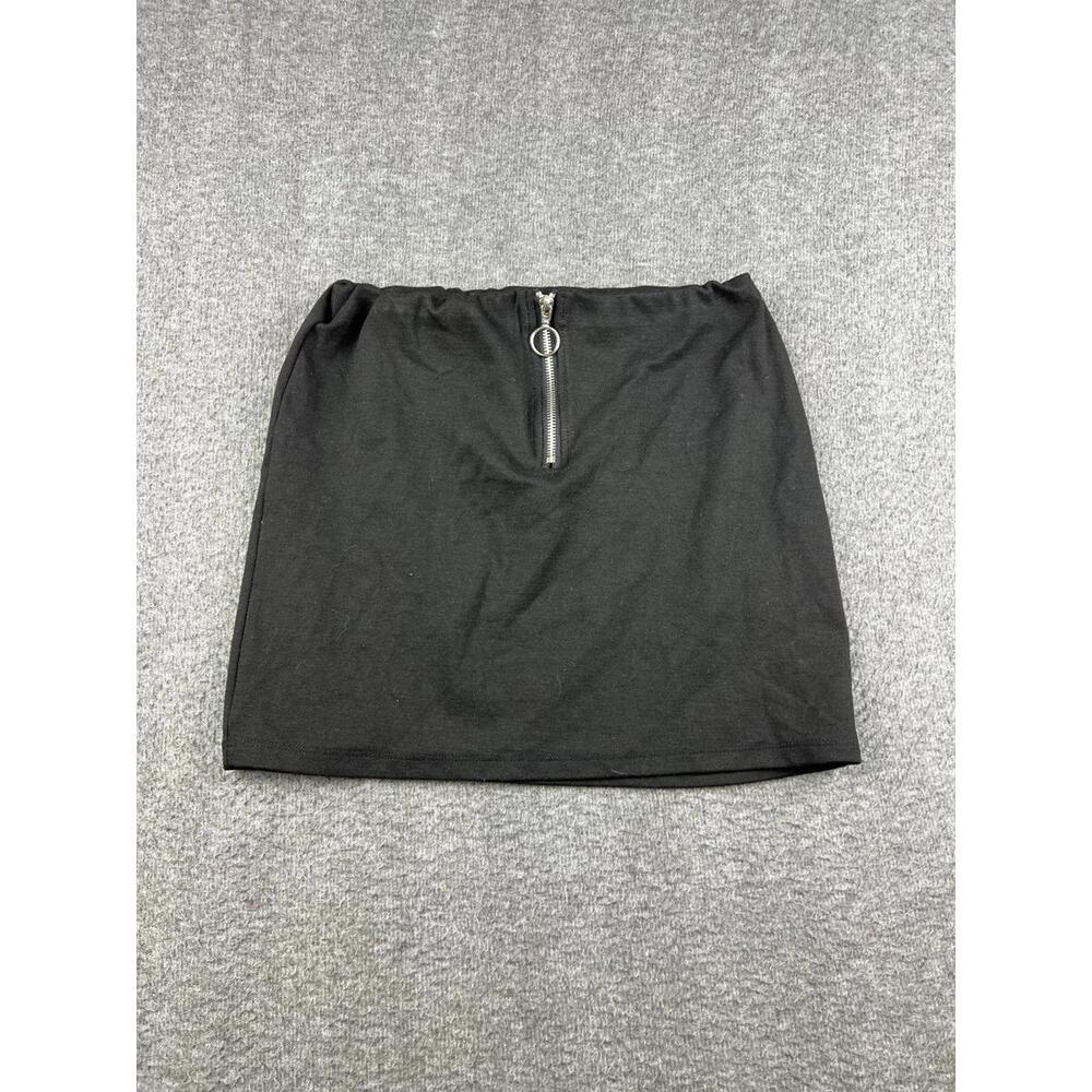 Rue21 Black Mini Skirt with Front Zipper Detail Size Small
